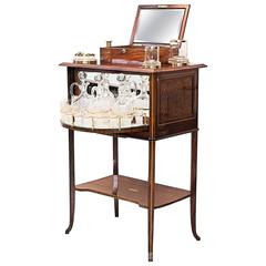 Beautiful and Rare Art Nouveau Bar Table with an Complete Smoking Set 12