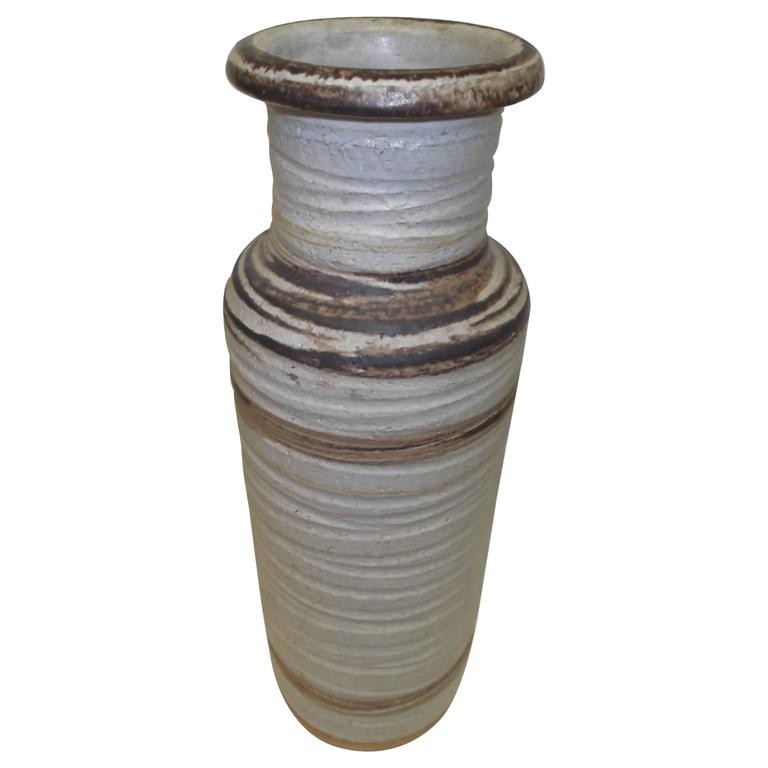 Huge Bitossi Rosenthal Netter Italian Pottery Earthtones Vase For Sale