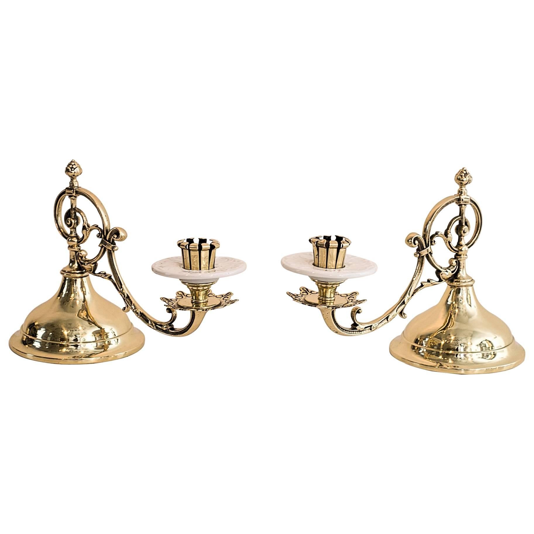 Two Historistic Candleholder For Sale