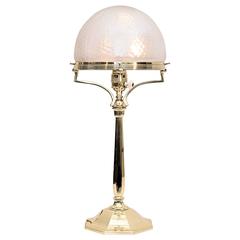 Beautiful Jugendstil Table Lamp with Original Glass 3