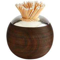 Giant Art Deco Wood Turned Globe Match Striker Birmingham, 1939 9