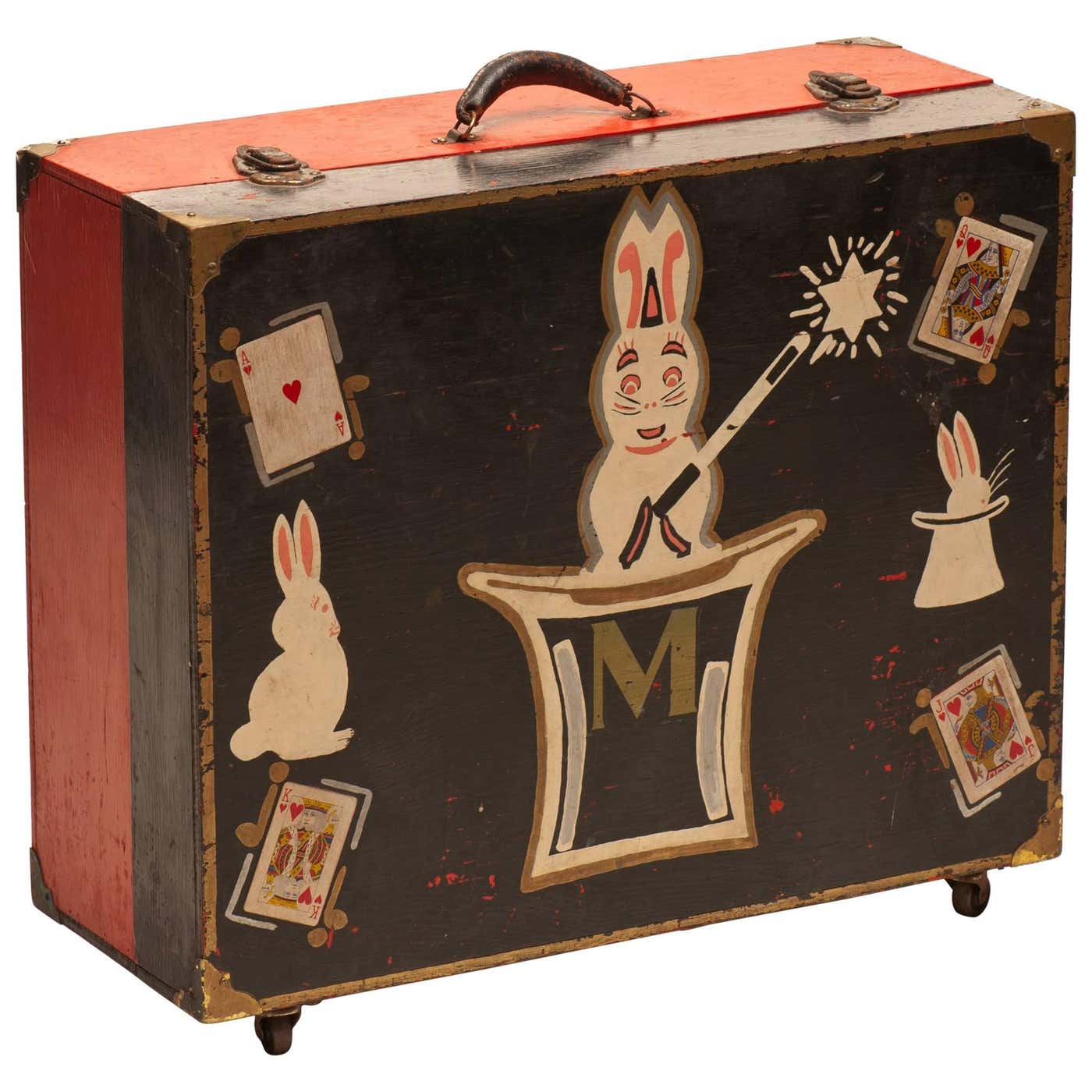 Magicians Table Case Vintage Magicians Box /Case Tricks at 1stDibs | magician's box