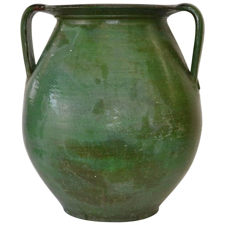 Vintage Pottery Olive Jar at 1stDibs