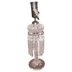 Handsome 19th Century English Cut Crystal Oil Lamp Mounted as Lamp 7