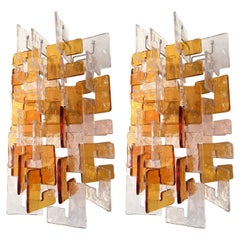 Pair of Sconces by Carlo Nason for Mazzega Murano, 1970s, Italy