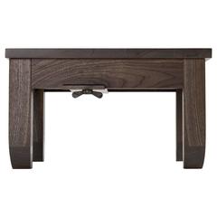 Contemporary Hardwood Walnut Low Prayer Stool Made in Brooklyn in Stock