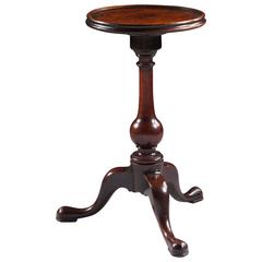 Antique George II Mahogany Tripod Candle Stand Table