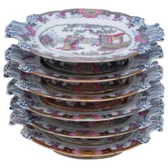Six Presentation Dishes from Boch Freres Keramis, France, Late 19th Century