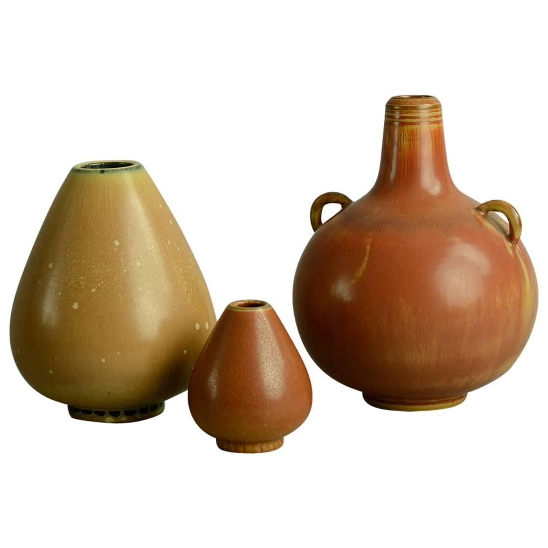 Three Vases by Gunnar Nylund for Rorstrand, 1940s-1950s For Sale