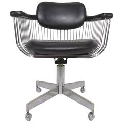 Mid-Century Modern Industrial Swivel Desk Armchair 10