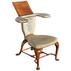 Well Proportioned Georgian Mahogany Reading or Cockfighting Chair 7