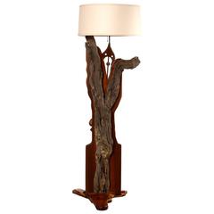 California Design Organic Wood Floor Lamp, circa 1970s 4