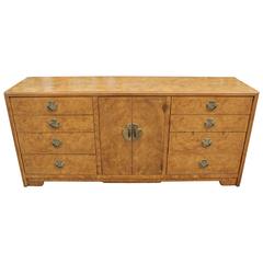 Impressive Burl and Brass Modern 12-Drawer Dresser 4