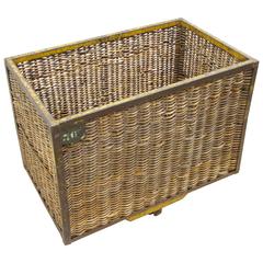 Wicker and Iron Factory Cart