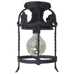 1920s Fleur de Lys Ceiling Mount Fixture
