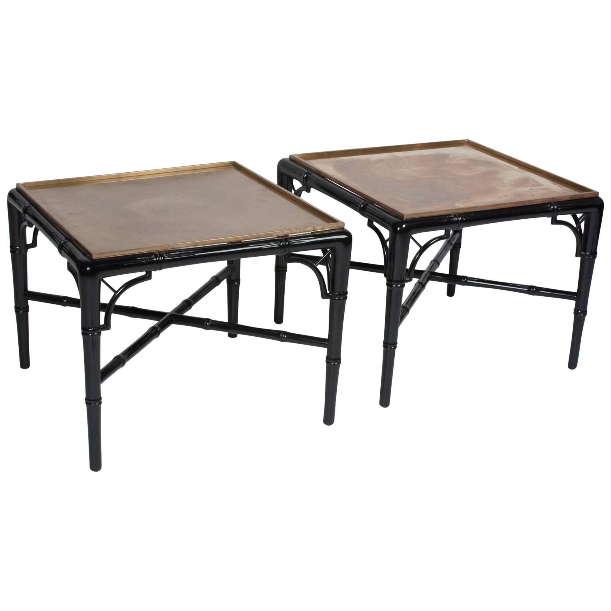 Pair of Black Lacquer End Tables by Billy Haines, American, circa 1940