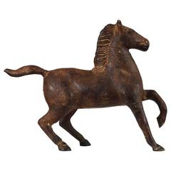 Japanese Iron Horse Sculpture