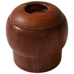 Danish Modern Sculptural Teak Ice Bucket