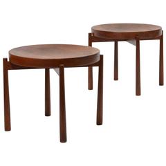 Swedish Solid Teak Flip-Top Tables in the Manner of Jens Quistgaard 1