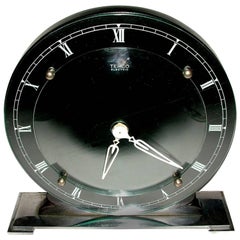 English Art Deco Modernist Clock by Temco