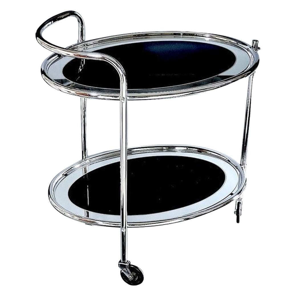 Art Deco Chrome Hostess Trolley or Cart