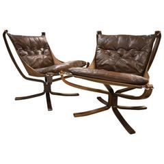 Beautiful Pair of Sigurd Ressel "Falcon" Chairs, circa 1960