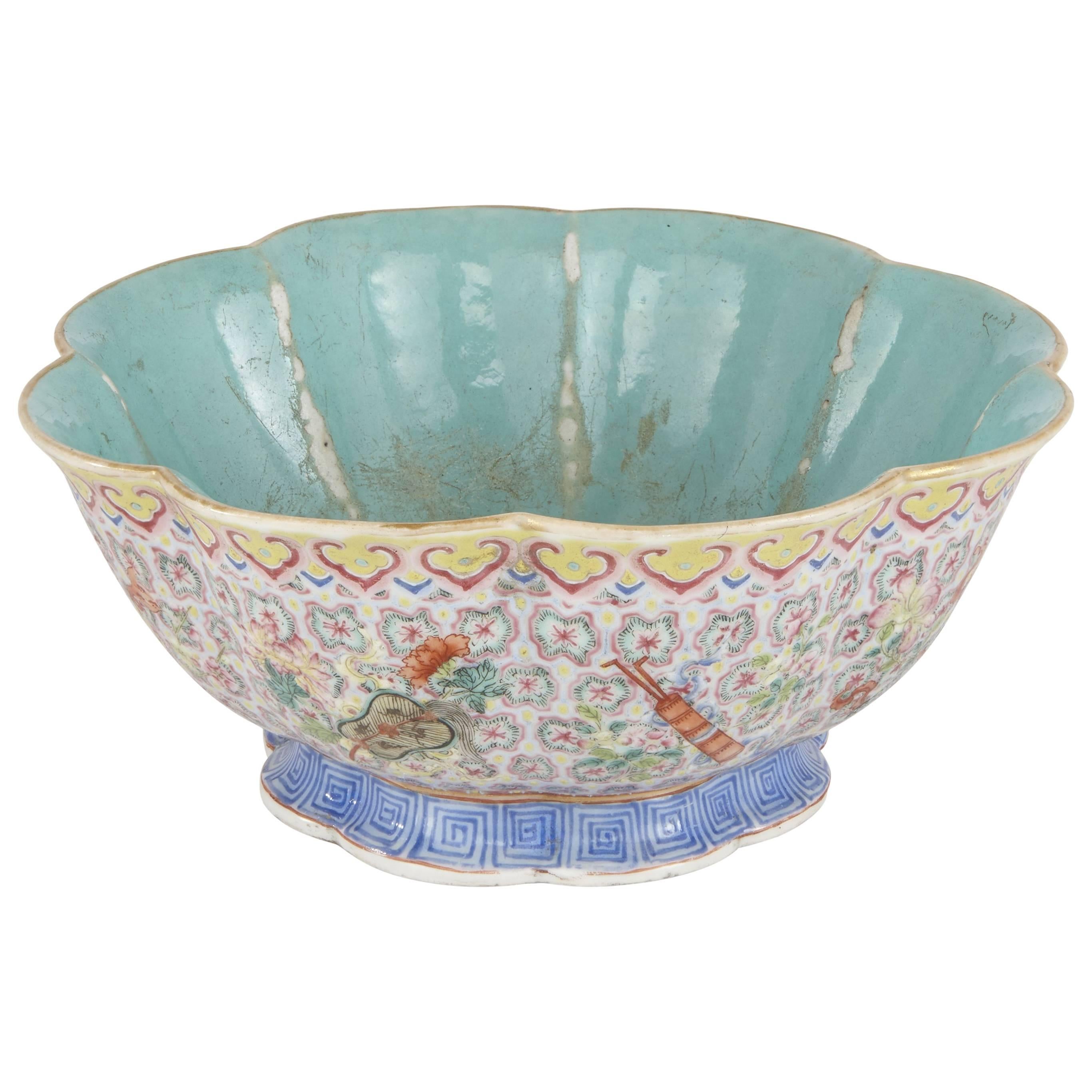 Guangxu Period Antique Chinese Circular Porcelain Bowl For Sale