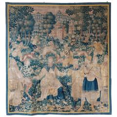 17th Century Hunting Tapestry of a Hunting Scene