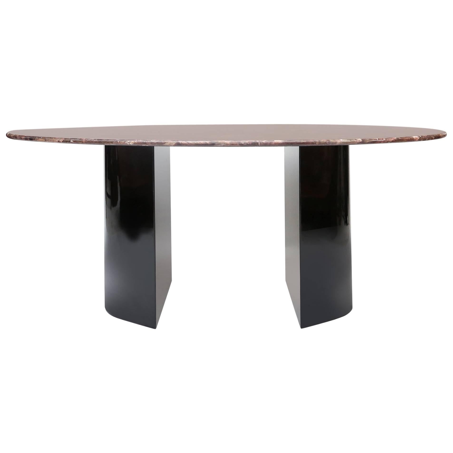 Lava Marble Oval Dining Table