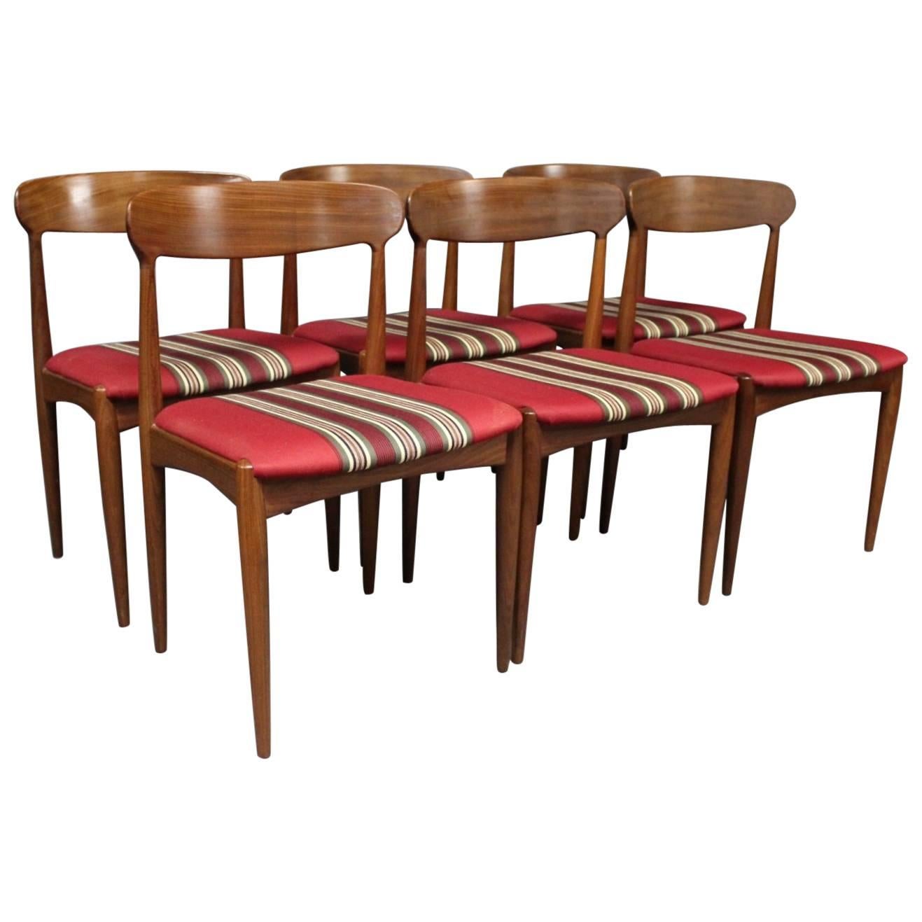 Set of Six Dining Room Chairs by Johannes Andersen and Uldum Furniture, 1960s