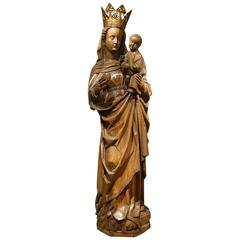  Impressive  Standing Virgin and Child, South Germany, 16th Century