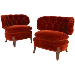 Otto Schulz, Pair of Cocktail Chairs, 1940s