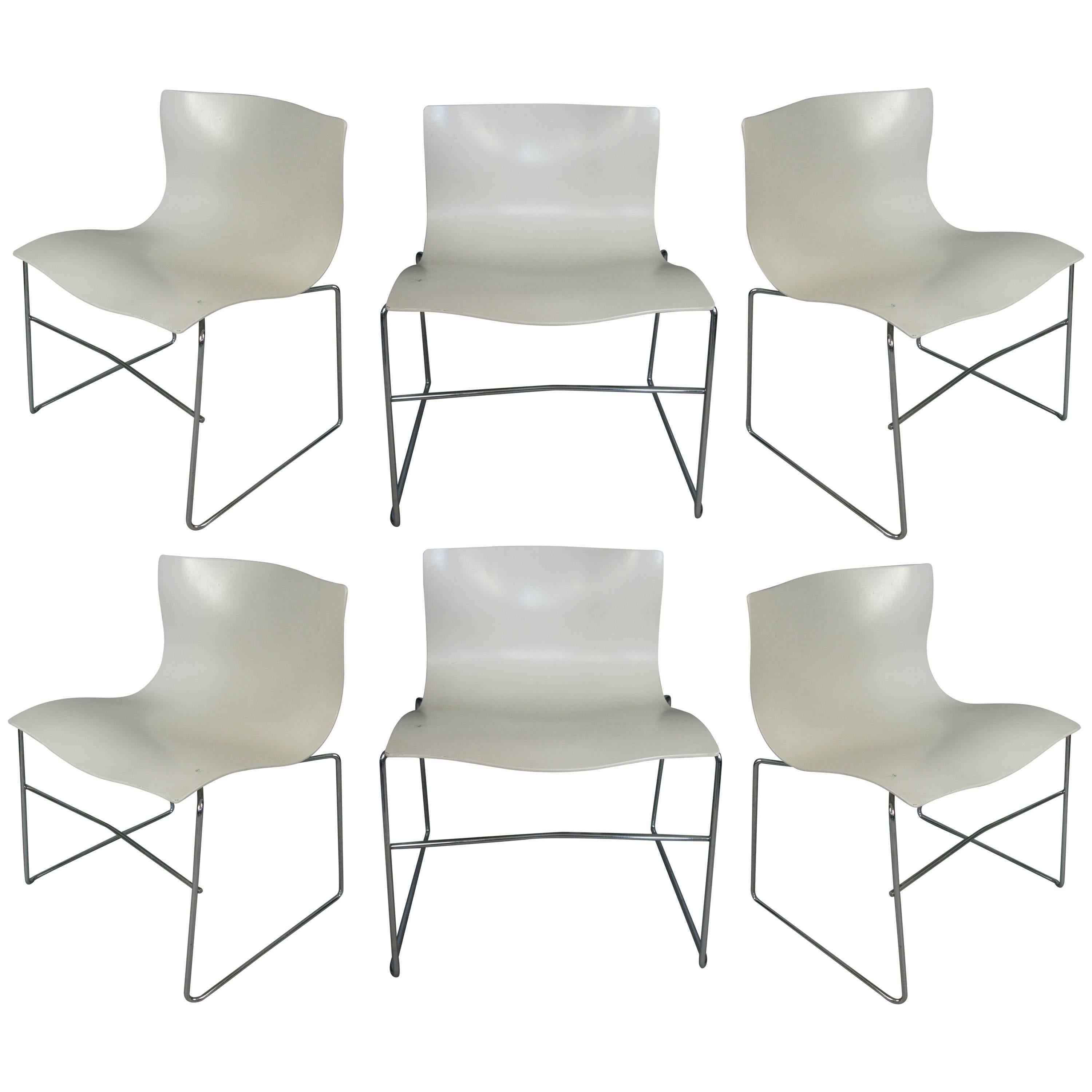 Set of Six Handkerchief Chairs by Massimo Vignelli for Knoll