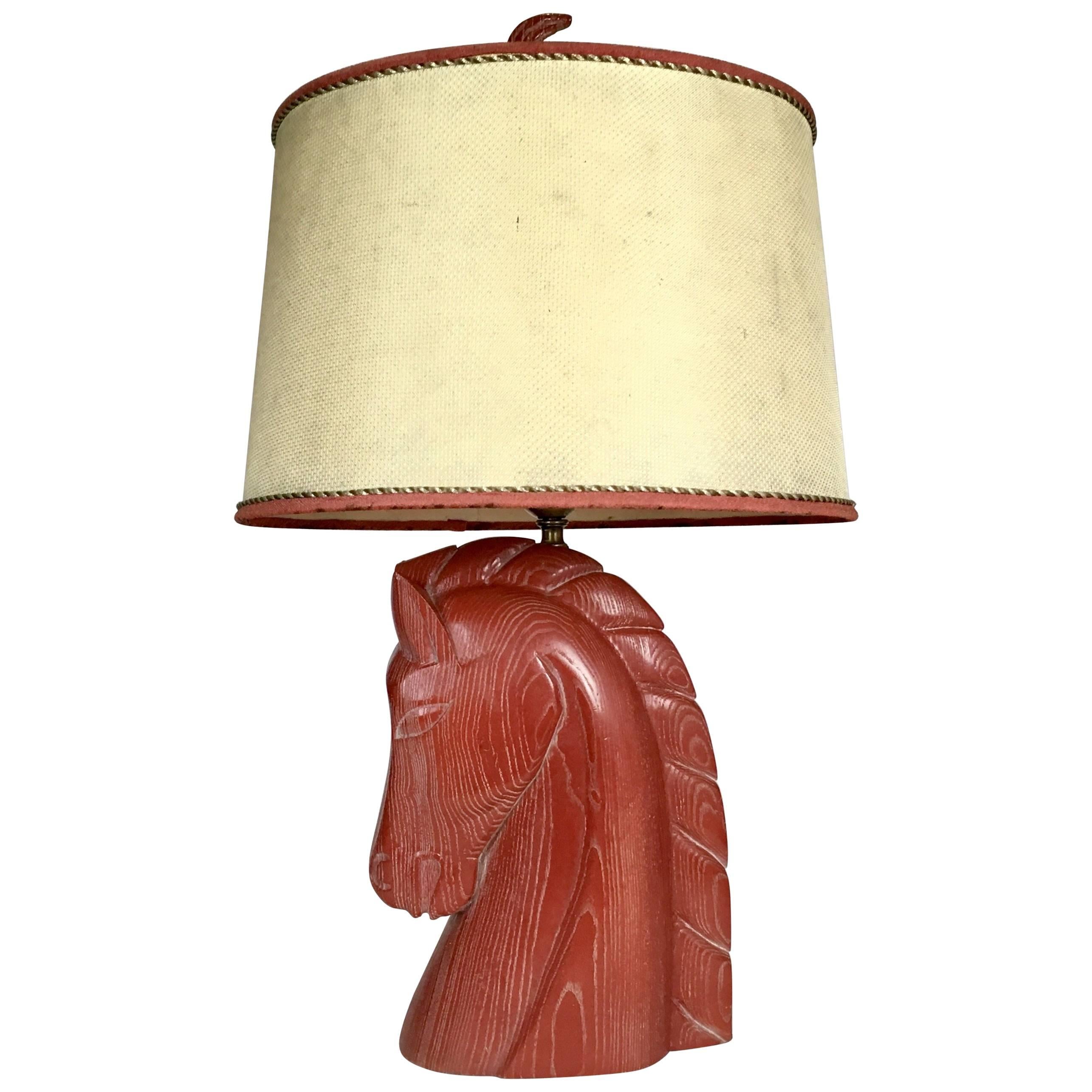 Mid-Century Modern Billy Haines Horse Head Lamp
