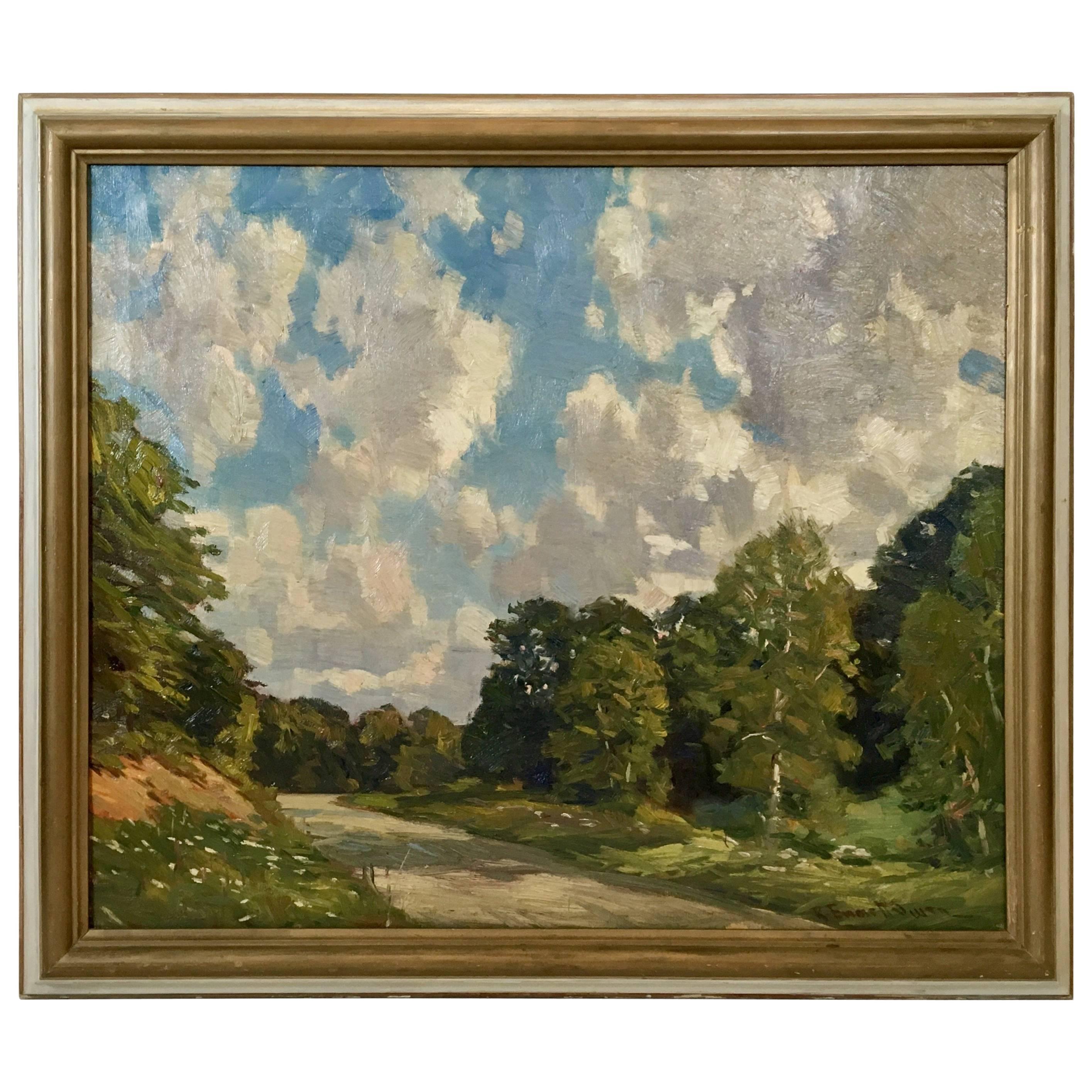 Painting of New England Landscape, Robert Emmett Owen 