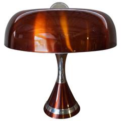 Vintage Copper Space Age Desk Lamp, 1970s