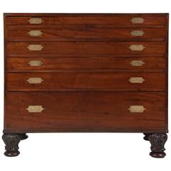 Anglo-Indian Mahogany Campaign Chest