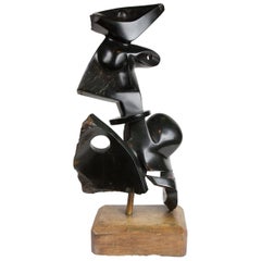 Abstract Soapstone Sculpture "Queen in a Wink" by Hugh LeRoy