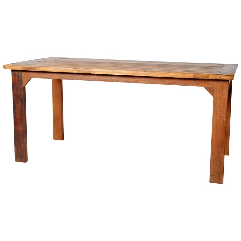 Reclaimed Teak Wood Table For Sale at 1stdibs