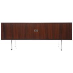 Hans Wegner Rosewood and Stainless 'President' Credenza