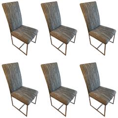 Set of Six Milo Baughman Style Dining Chairs 9