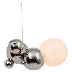 Bubbly 01-Light Pendant, Polished Nickel, Modern Molecular Sculptural Lighting 6