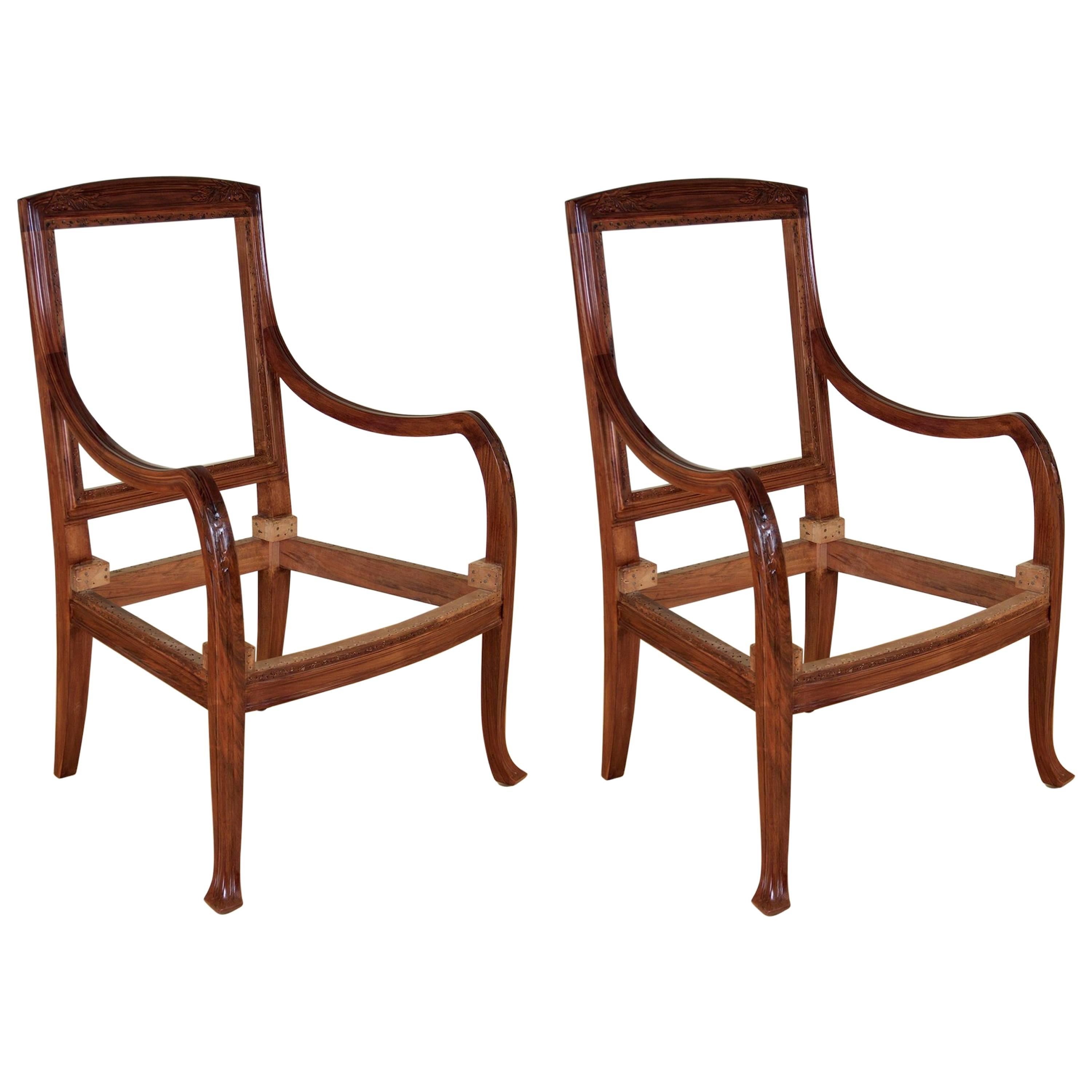 Abel Landry - Paire de fauteuils Art nouveau en vente