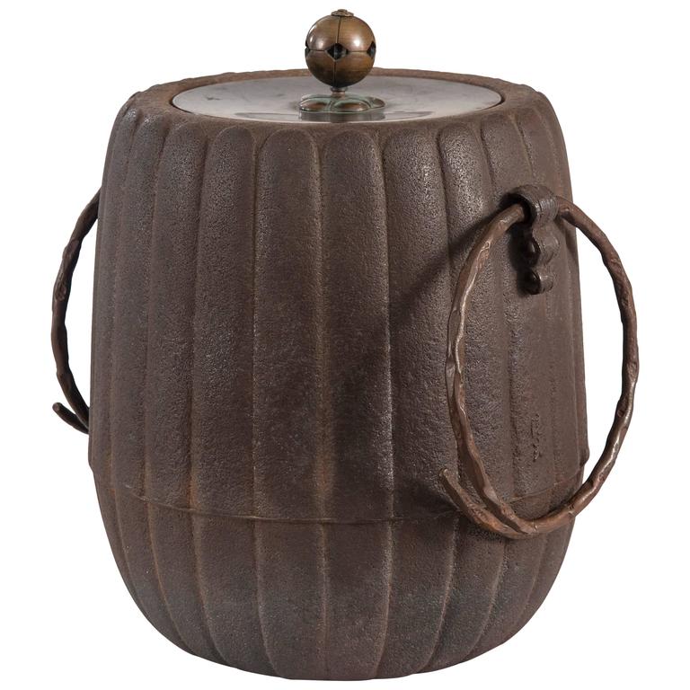 A Japanese Iron Lidded Jar For Sale at 1stdibs