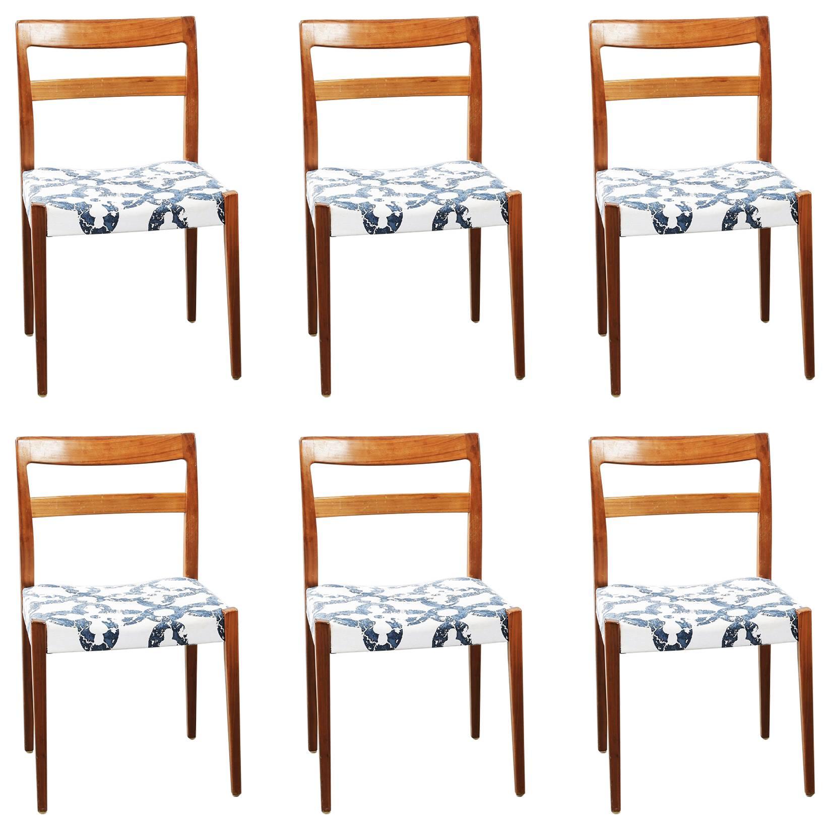 Ensemble de six chaises de salle à manger Nils Jonsson pour Nils Troed, Bjärnum