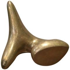 Jean Arp 1958 Gilded Bronze Sculpture "Homme Vu Par Une Fleur"