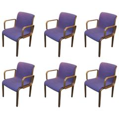 Set of Six Bill Stephens for Knoll Armchairs