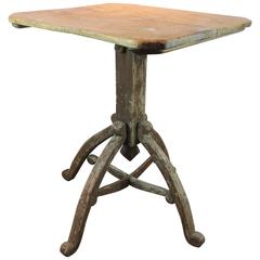 Antique Late 19th Century Primitive Sculptural Quebec Farm Table