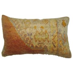 Angora Oushak Lumbar Rug Pillow