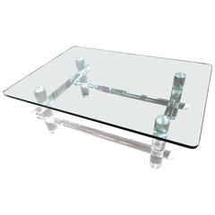 Lucite Faux Bamboo Signed Coffee Cocktail Table, Hollywood Regency, Vintage 12